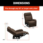 Lippert Chair, Seismic Theater Series, 27-1/2 in Width x 38 in Depth x 42 in Height Overall, 64 in Reclining Depth - 2024044193