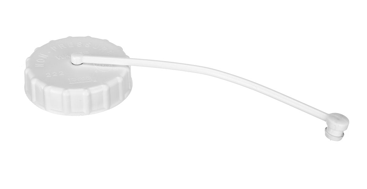 B&B Molders Fresh Water Inlet Cap, Polar White, B&B Cross Reference 222PW-A - 94243