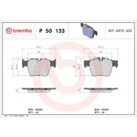 Brembo Brake Pad, FMSI Number D1872-9101, Set Of 4 - P50133