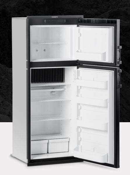 Dometic Refrigerator, Dual Compartment 2 Door Refrigerator With Freezer, 8 Cubic ft, 60-51/64 in Height x 24-7/8 in Width x 26 in Depth - DM2872RBF1