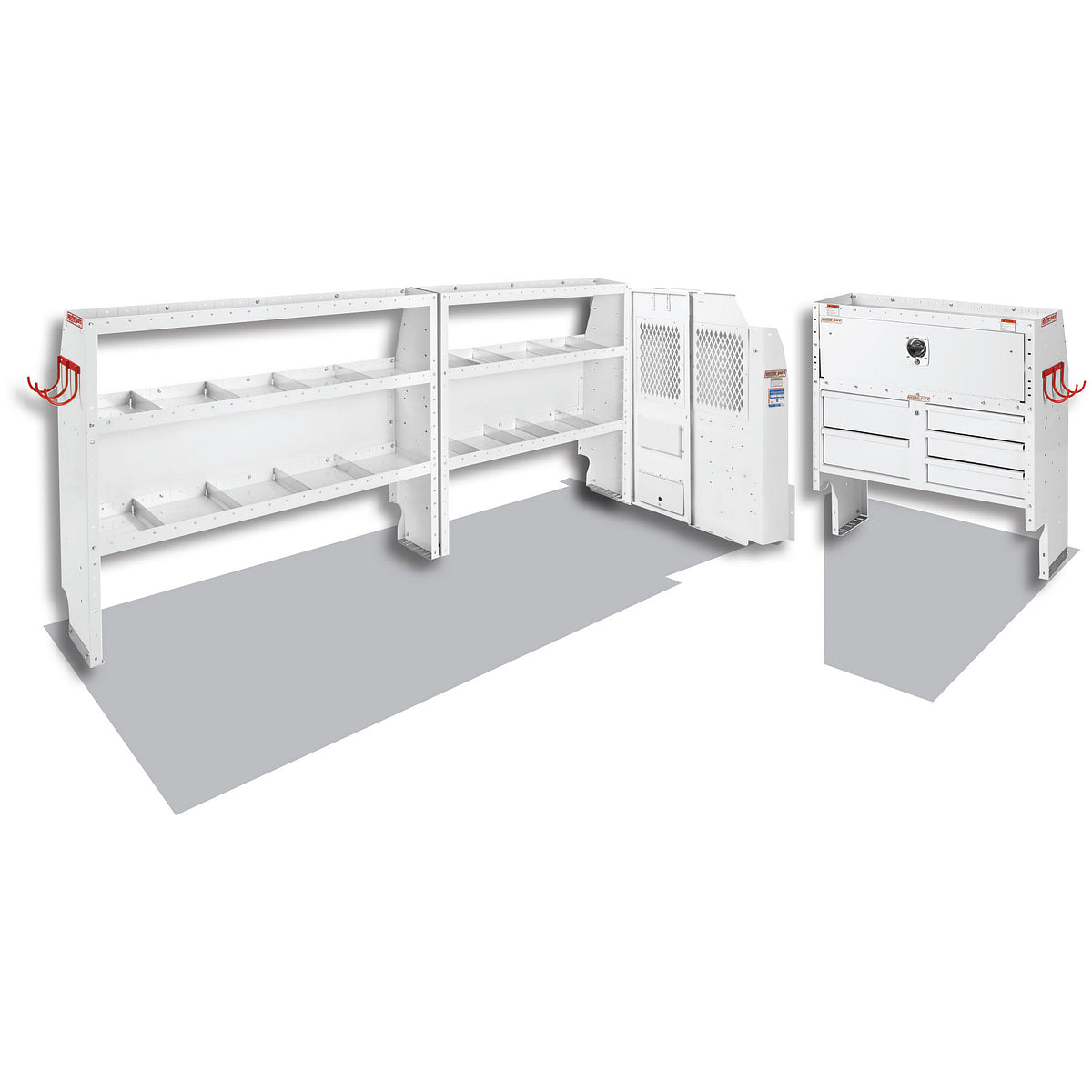 Weather Guard Van Storage System Kit, White - 600-8122L