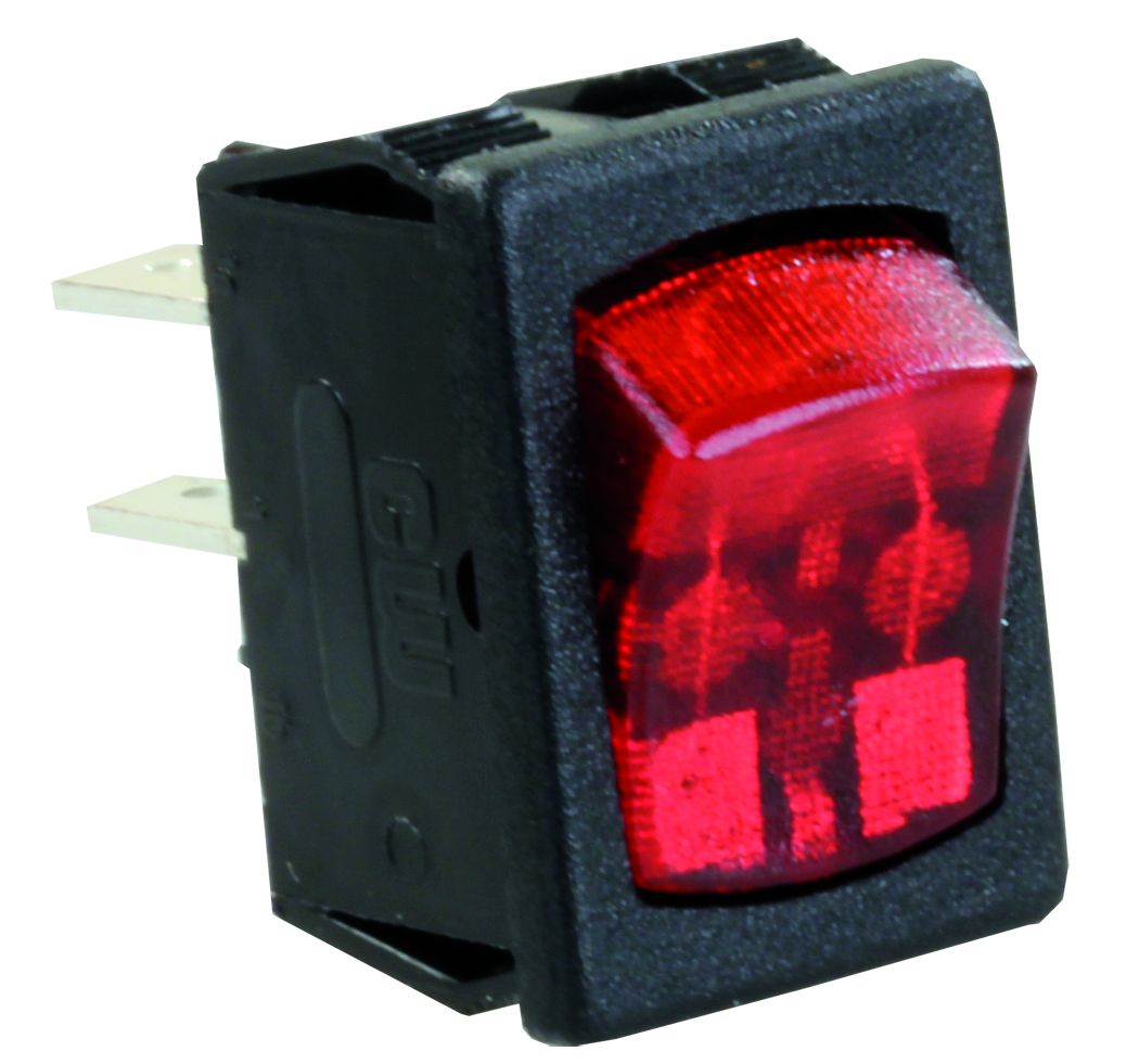 JR Products Multi Purpose Switch, 12 V, 10 amp At 125 V AC/6 amp At 250 V AC/15 amp At 12 V DC, 0.756 in x 0.508 in Cutout - 12765