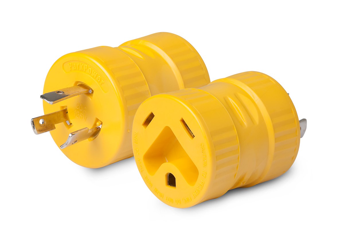 Marinco Power Cord Adapter, 20 amp Male To 30 amp Female - 127A