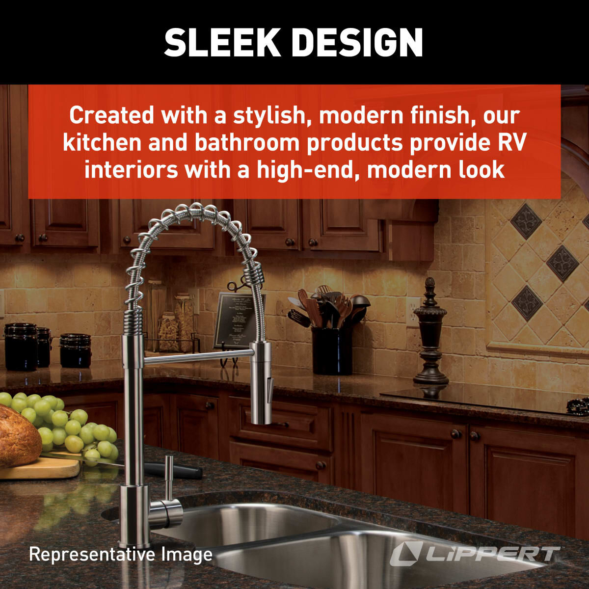 Lippert Faucet, Stainless Steel - 719323