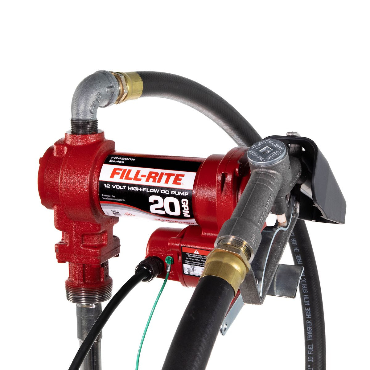 Fill-Rite Liquid Transfer Tank Pump, Diesel/Gasoline/Kerosene/E15/Biodiesel Up To B20, 12 V DC, 20 gal Per Minute - FR4210H