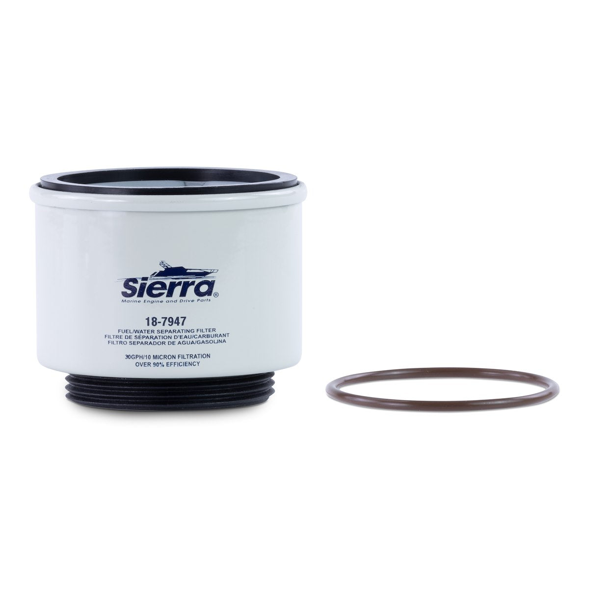 Sierra Marine Fuel Water Separator Filter, Marine Series, 10 Micron Element - 18-7947