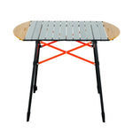 Lippert Table, 80 lb Weight Capacity, Powder Coated Aluminum Frame And Slatted Top With Bamboo Edges - 2023053727