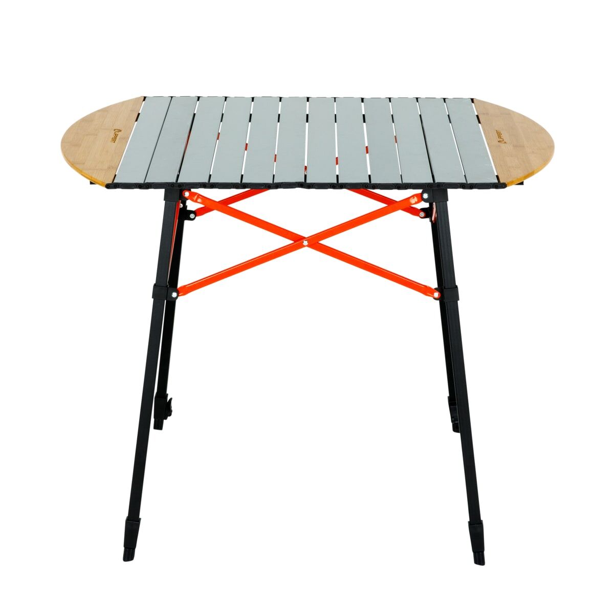 Lippert Table, 80 lb Weight Capacity, Powder Coated Aluminum Frame And Slatted Top With Bamboo Edges - 2023053727