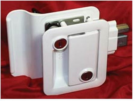 Wesco Entry Door Handle, Fits Door 1-1/4 in To 1-1/2 in Thick, White - 43610-09-SP