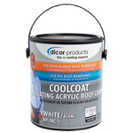 Dicor Corp. Roof Coating, 125 Square ft, With Insulating Ceramic Microcells, White - RP-IRC-1