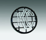 KC HiLiTES Driving/Fog Light Grille, For Daylighter And SlimLite Series, 6 in Round Bar Style, White KC Logo On Black - 7210