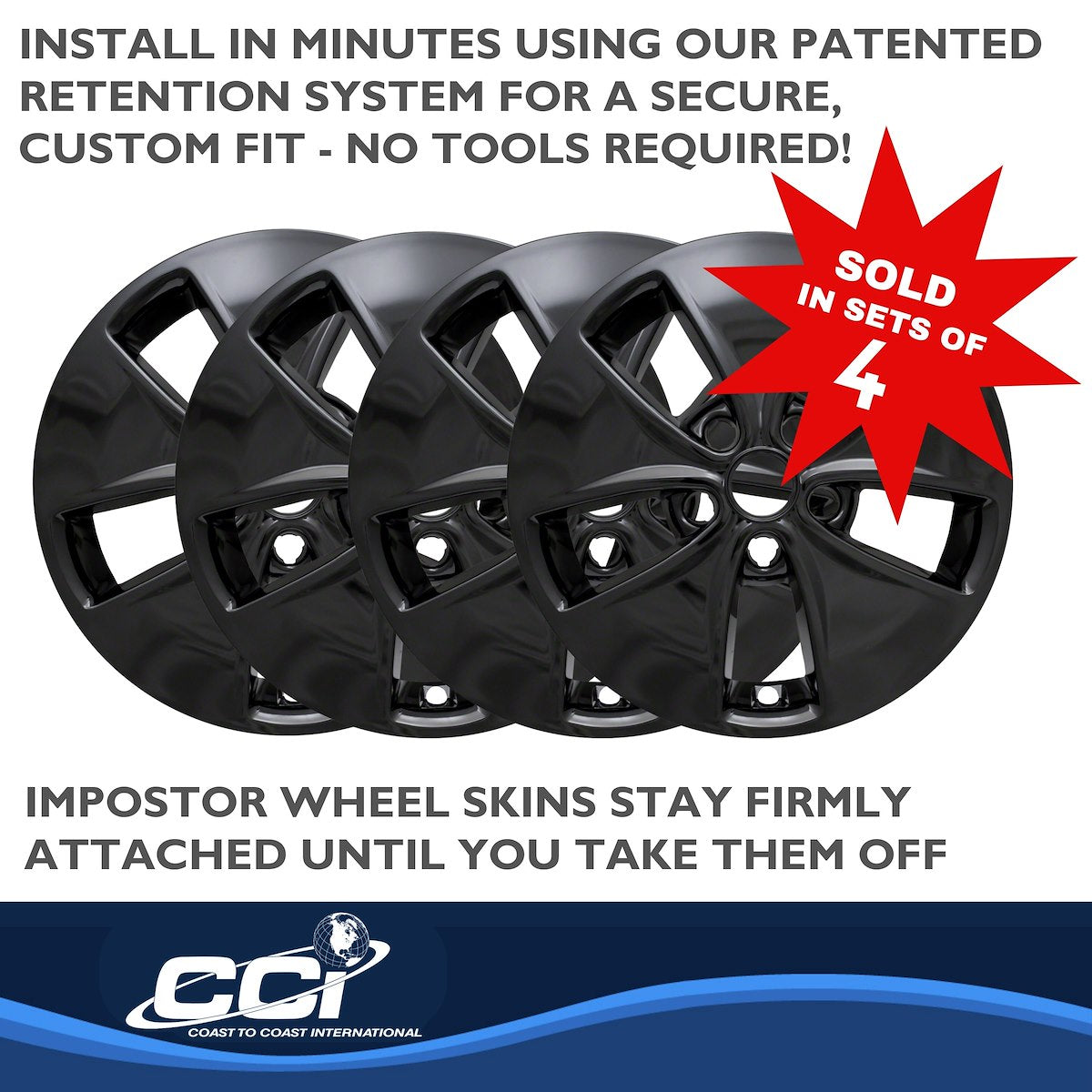 Coast2Coast Wheel Skins & Styled Wheel Covers IWCIMP400BLK product image 4