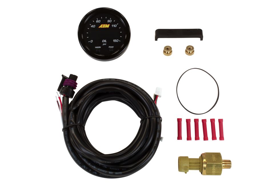 AEM Electronics Gauge Oil Pressure, X Series, 2-1/16 in Diameter, 0-150 PSI - 30-0307