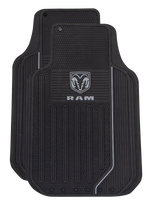 Plasticolor Floor Mat, Black, Front 26-3/4 in Length x 18-1/8 in Width, White Ram Logo - 001599R25