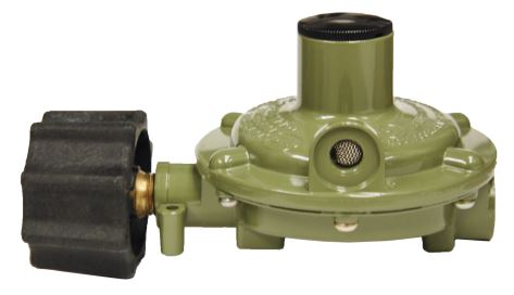 Marshall Excelsior Propane Regulator, QCC Type 1 Inlet x 3/8 in FNPT Outlet With 90 degree Vent, 140000 BTU, Die Cast Aluminum - MEGR-230-1618