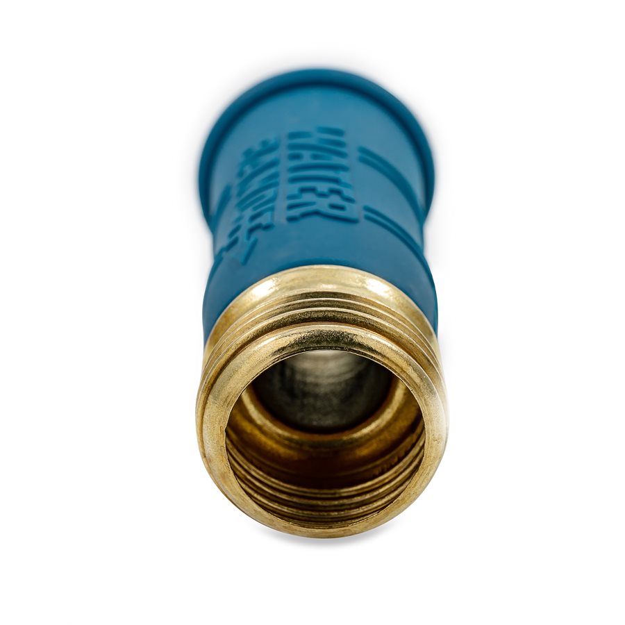 Camco Fresh Water Hose Connector, Plastic/Brass, Complies With CA and VT Regulations For Brass Content - 22484