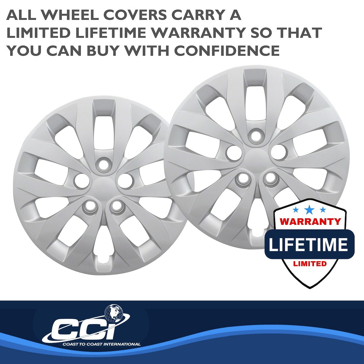 Coast2Coast Wheel Cover, 16 in, 10 Spoke, Set Of 4 - IWC53616S