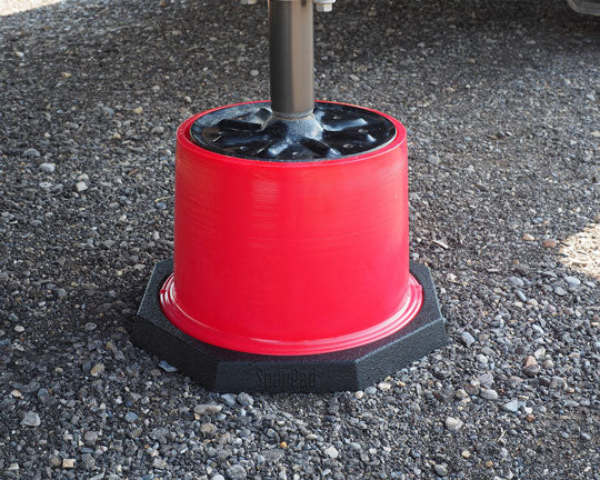 SnapPad Leveling Jack Foot Pad, 14 in Octagon, 1-1/8 in Thickness, Black - BASE1