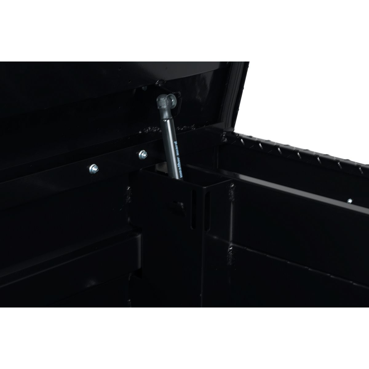 Weather Guard Tool Box, Gloss Black, Aluminum, 27-1/2 in Length x 72 in Width x 18-1/2 in Height - 117-5-04