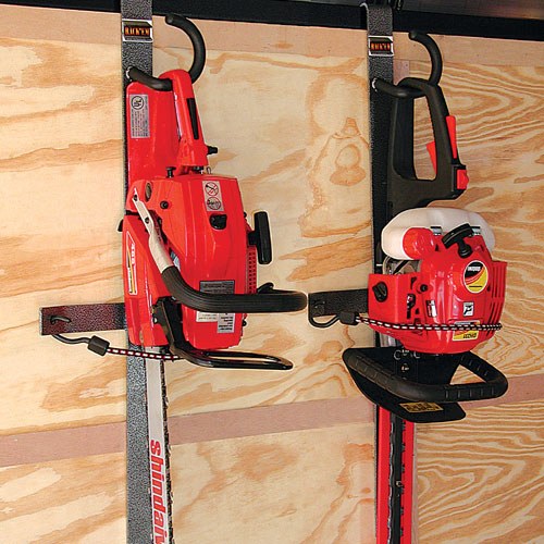 Rack-Em Tool Organizer, Holds 1 Chainsaw Or Similar Tool With A Loop Style Handle, Black/Gray, Steel - RA-3
