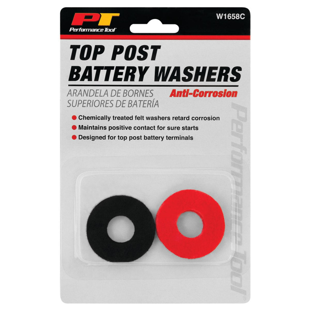 Performance Tool Battery Terminal Corrosion Preventer, Red/Green, Set of 2 - W1658C
