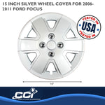 Coast2Coast Wheel Cover, 15 in, 6 Spoke, Spring Steel Clip, Set Of 4 - IWC43215S