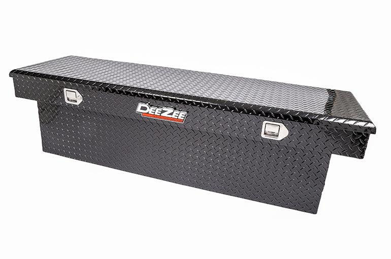 Dee Zee Tool Box, Red Label, Black Gloss Powder Coated Aluminum, 20 in Length x 69-3/4 in Width x 19-1/4 in Height - DZ8170DB