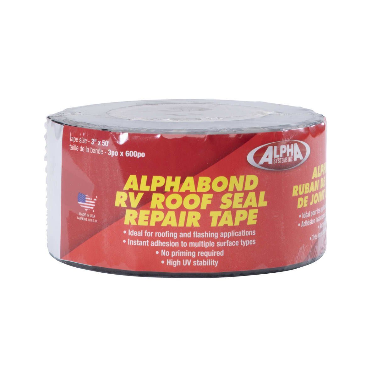 Lippert Caulk Sealant, Alphabond/Alpha Systems QTPOBL350LCI, Black, 3 in Width x 50 ft Roll - 862406