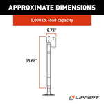 Lippert Leveling Jack, 5000 lb Capacity, 19-13/16 in Stroke, 38 in Maximum Height - 305340