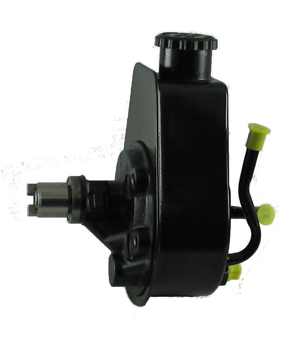 Borgeson Power Steering Pump, 2 Returns With One Capped/For Hydro-Boost Or Vacuum Brakes, With Painted Black Pump - 800328