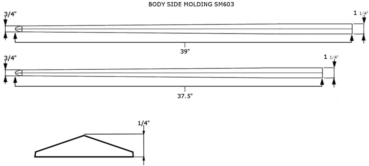 Coast2Coast Body Side Moldings CCISM603 product image 2