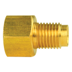 American Grease Stick Brake Line Fitting, Adapts 3/8-24 Port to 1/4 in Domestic Brake Line, Brass, 1 Per Card - BLF-23C