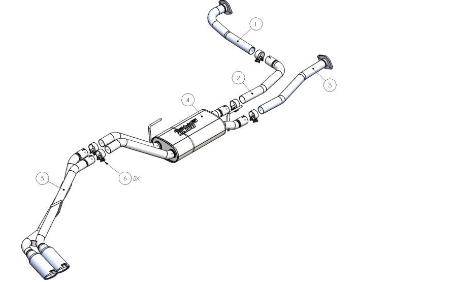 Borla Exhaust System Kit 140984 product image 2