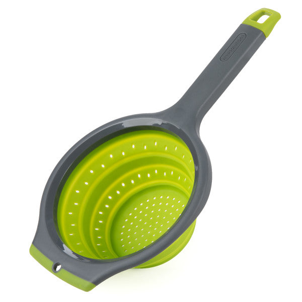 Progressive International Kitchen Strainer, Collapses To 1 in Thickness, 1.5 qt Capacity, With 10 in Expand Handle - PS-3508