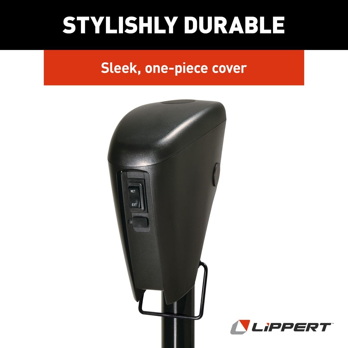 Lippert Trailer Tongue Jack, 3500 lb Capacity, 18 in Travel, Black - 813748