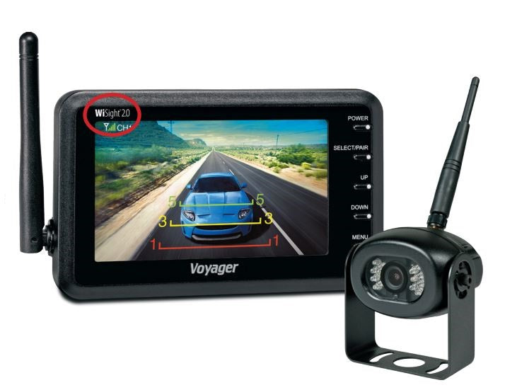 ASA Electronics Backup Camera, 4.3 in LCD Color Monitor, IR LED Low-Light Assist, Black - WVSXS43
