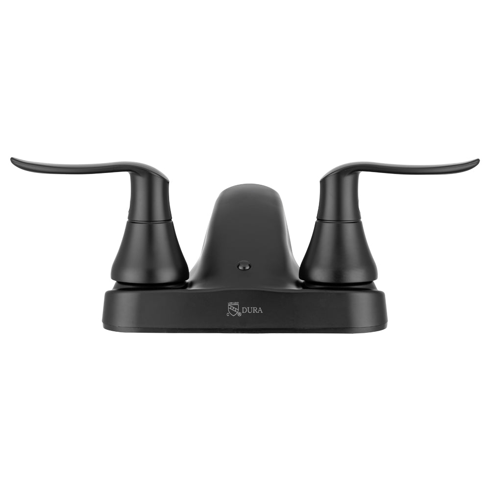 Dura Faucet Faucet, 4 in Deck Mount, Matte Black - DF-PL700LH-MB