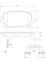 Brembo Brake Pad, FMSI Number D923-7824, Ceramic, Set Of 4 - P83061N