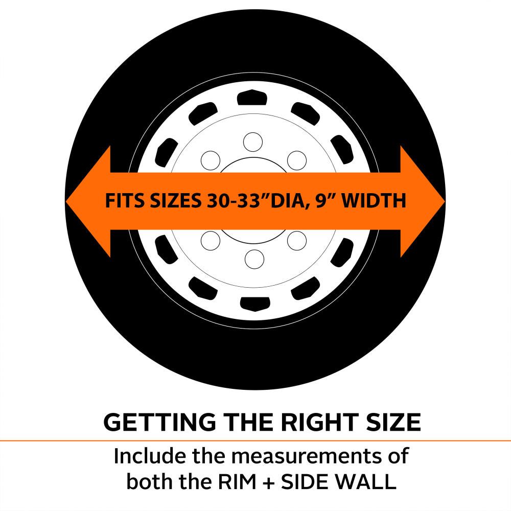 Classic Accessories Tire Cover, For 30 in To 33 in Wheel Diameter/9 in Tire Width, Snow White, Pack Of 2 - 76260