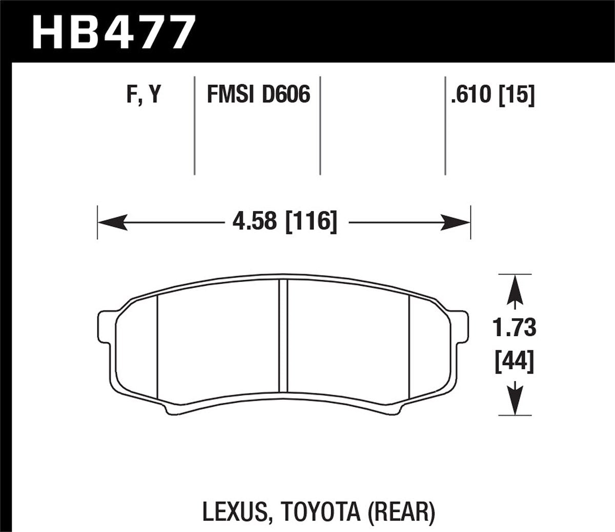 Hawk Performance Disc Brake Pads HB477F.610 product image 2
