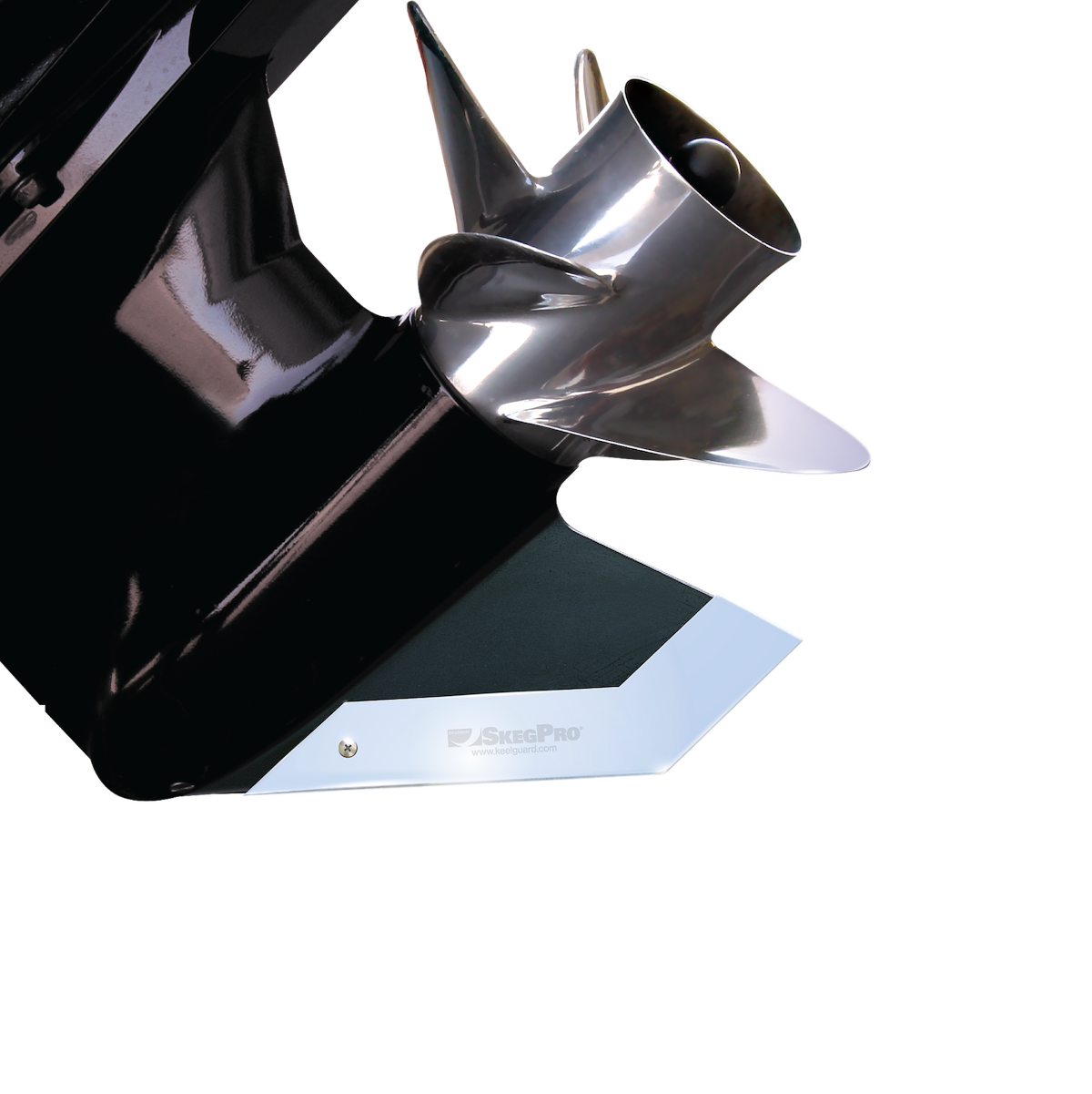Megaware KeelGuard Outboard Motor Skeg, SkegPro  653, For Yamaha 90 HP 4 Stroke Engine, Stainless Steel - 02663