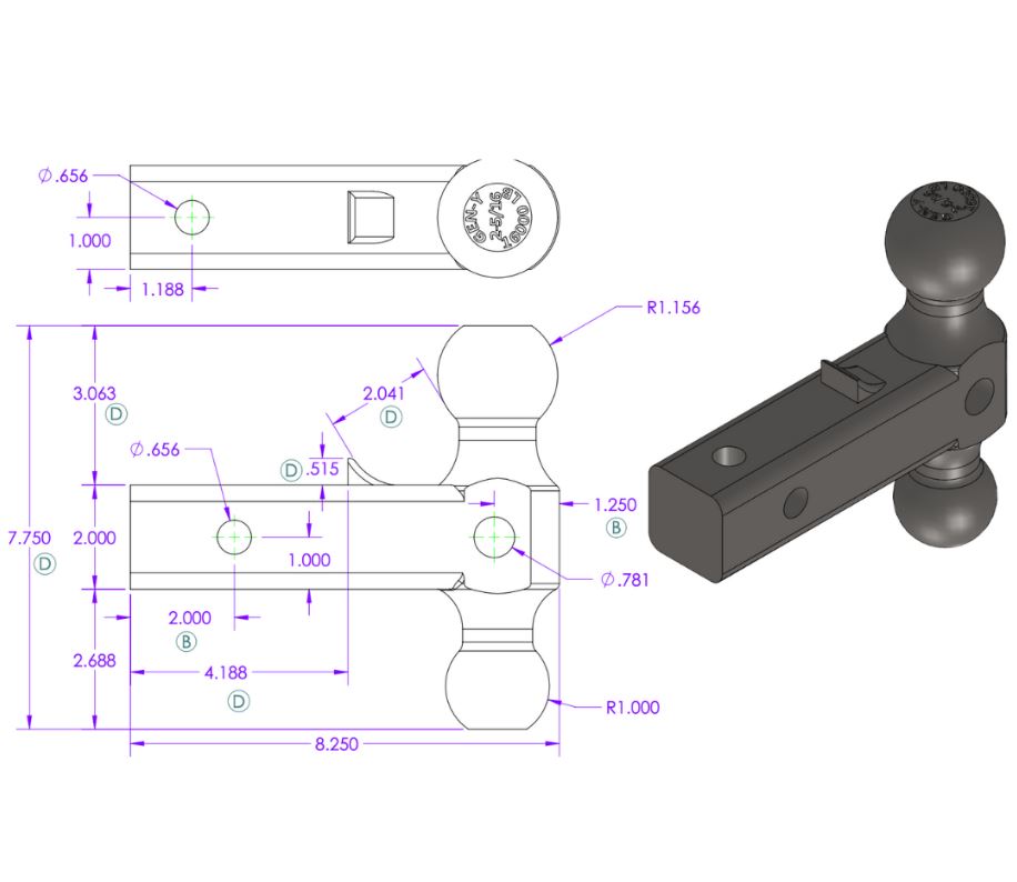 GEN-Y Hitch Adjustable Ball Mounts GH-051 product image 2
