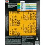 3M Sandpaper, P800 Grit, 9 in x 11 in, Aluminum Oxide, Pack of 5 - 32035