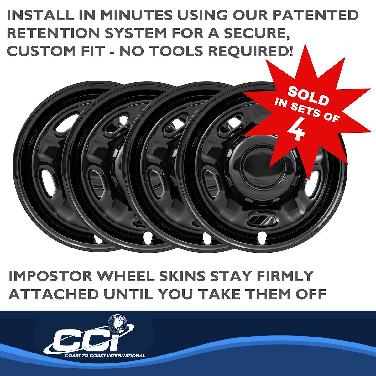 Coast2Coast Wheel Skins & Styled Wheel Covers IWCIMP96BLK product image 5