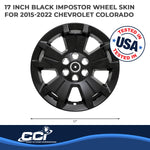 Coast2Coast Wheel Skin, 17 in, 5 Spokes, Gloss Black, Set Of 4 - IWCIMP405BLK