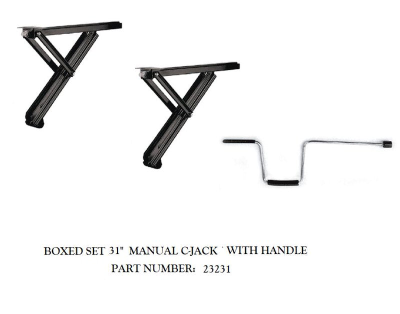 BAL RV Trailer Stabilizer Jack Stand, 3000 lb Static Load Capacity, 31 in, Required Trailer Stabilizer Jack Stand Connecting Channel, Set Of 2 - 23231