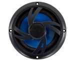 Furrion Speaker, 5-1/4 in Round Marine Speaker, White Cone/Glossy Black Grill, With LED Light - M5529LBG