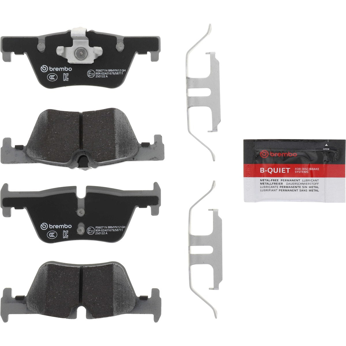 Brembo Brake Pad, FMSI Number D1613-8826, Ceramic, Set Of 4 - P06071N