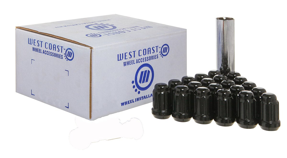 West Coast Wheel Accessories Wheel Installation Kit, 12 Millimeter x 1.5 Thread Size, 60 degree Conical Bulge, 1.38 in Overall Length - W55015SB