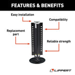 Lippert Leveling Jack, 8000 lb Capacity, With 9 in Footpad, Black - 433458